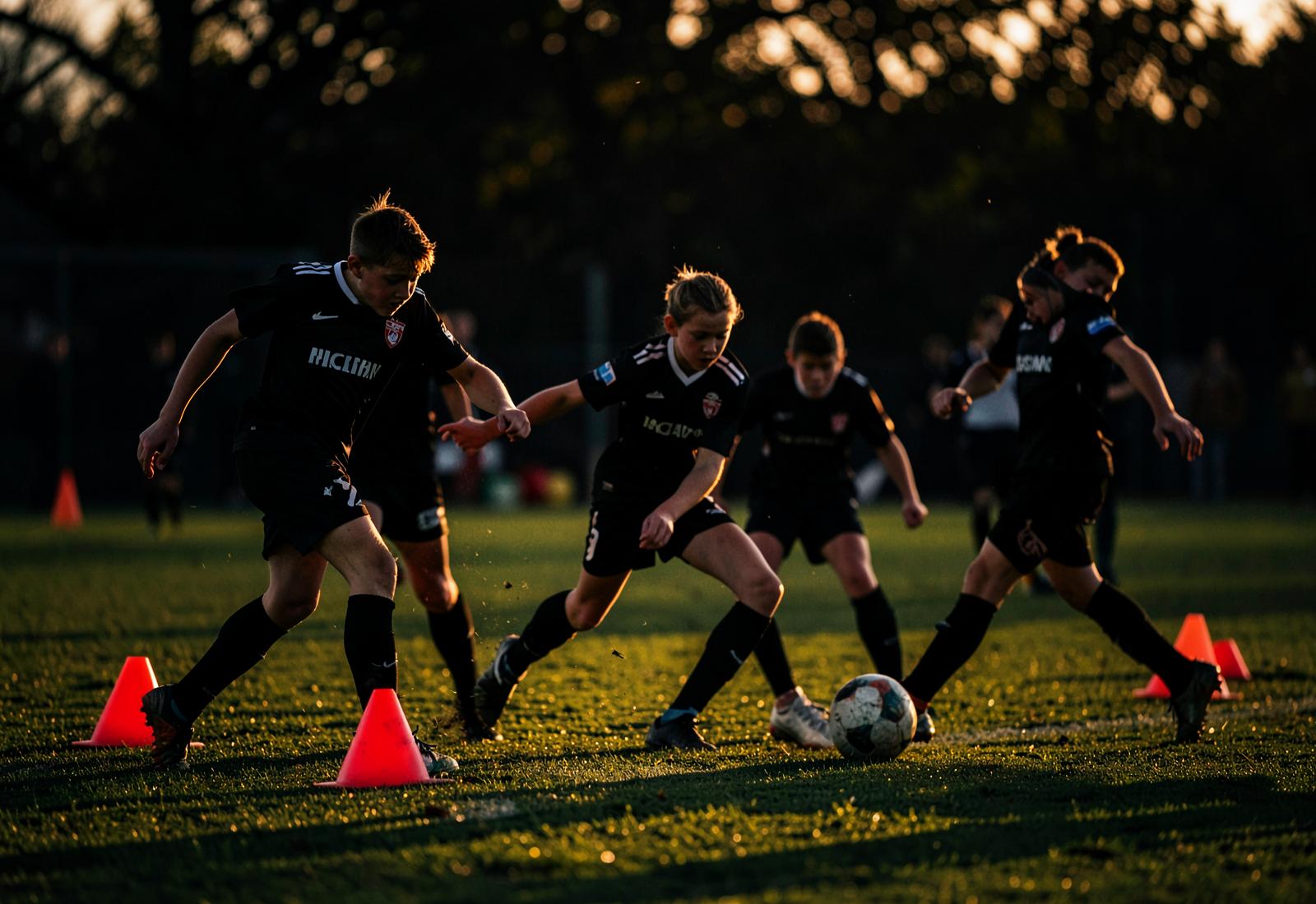 Jeugdspelers in training bij IM Sports